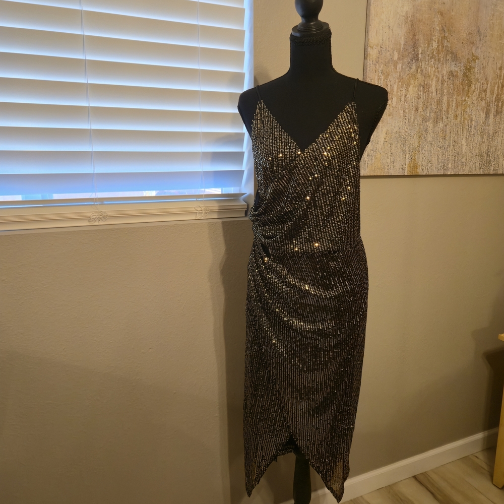 NWOT Elegant Black Sequin Dress